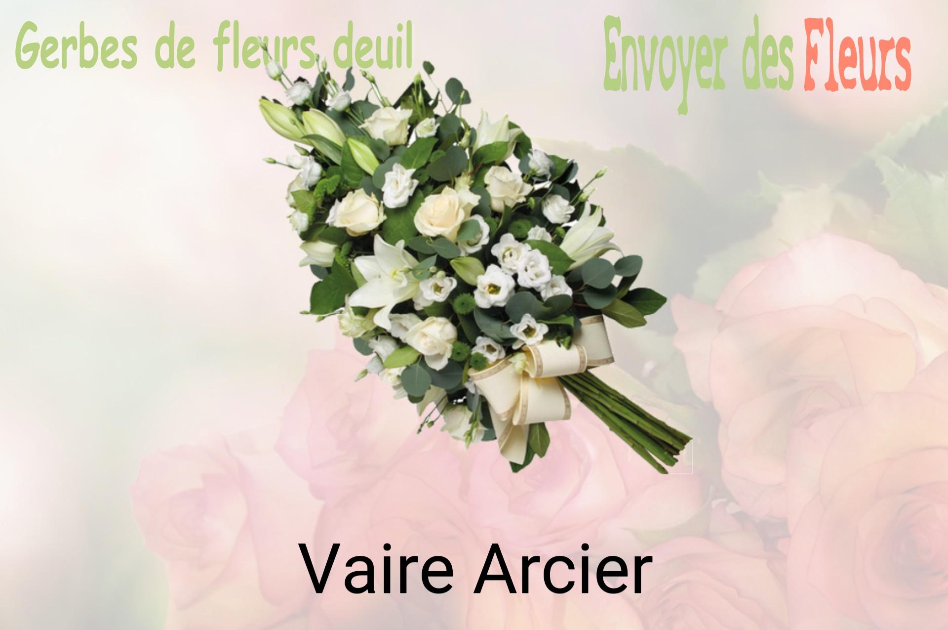 Gerbe de fleurs de deuil livrée à Vaire-Arcier